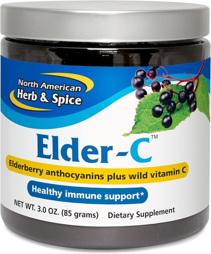 [BRSWGFQNOAORSFDV] NORTH AMERICAN HERB & SPICE Elder-C - 3 oz. - Elderberry Concentrate - Immune Support, Healthy Respiratory Response - Non-GMO, Gluten Free - 42 Servings