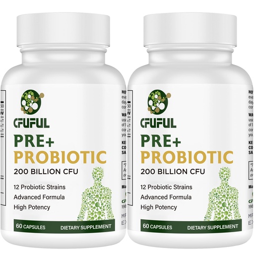[BRSROA33OEDWAFL6] Probiotics for Women and Men - 200 Billion CFU 12 Strains Probiotic for Digestive Immune & Gut Health, with Organic Prebiotic Shelf Stable Probiotic Supplement for Bloating 120 Capsules
