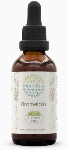 [BRSWGZIYBYHRYA3K] Bromelain B60 Alcohol-Free Herbal Extract Tincture, Super-Concentrated Wildcrafted Bromelain, Pineapple (Ananas comosus) (2 fl oz)
