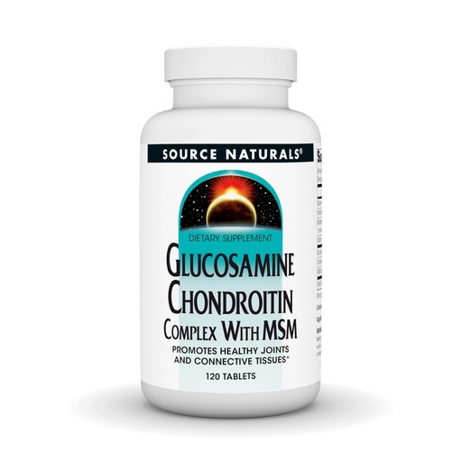 [BRSWIY34BMMWE2L4] Source Naturals Glucosamine Chondroitin Complex with Msm - 120 Tablets