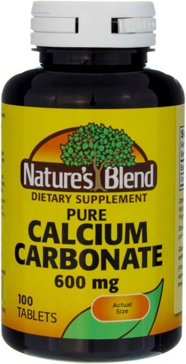 [BRSWIGQHA55GC23O] Nature's Blenduba Carbonate 600 mg Tablet 100 ct (pack of 2)