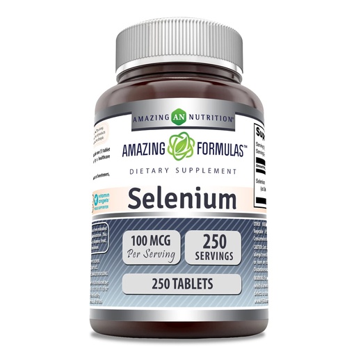 [BRSRMCA6BMFBEGTZ] Amazing Formulas Selenium Supplement | 100 Mcg Per Serving | 250 Tablets | Non-GMO | Gluten Free | Made in USA