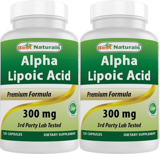 [BRSW2AQPAAFQOGTV] Best Naturals Alpha Lipoic Acid 300 mg 120 Κάψουλες (120 Count (Pack of 2))