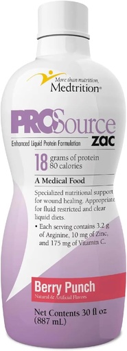[BRSWKHQ6DMBQ4YLL] ProSource Zac Oral Supplement Berry Punch 32oz Bottle