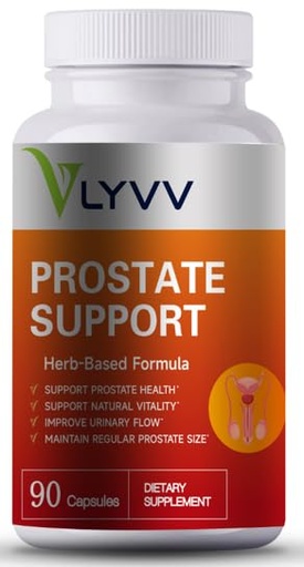 [BRSRAHT6OQCWGYDZ] Lyvv Prostate Support with Saw Palmetto, Plant Sterol, Zinc，Selenium，Copper and More for Prostate Health and Urinary Health, 90 capsuels