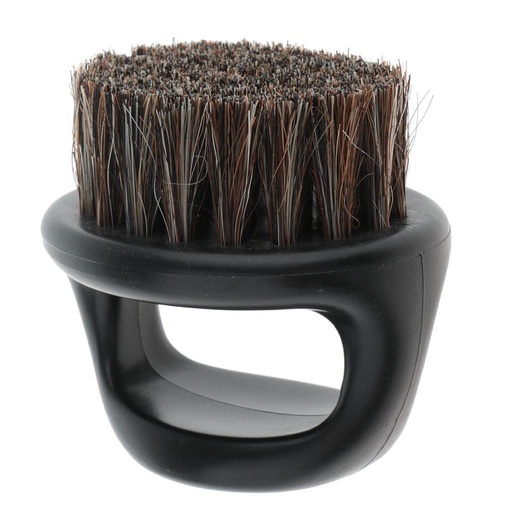 [BRSWGZL5C4JQI3Q2] Salon Barber Wood Bristles Hair Beard Cleansing Grooming Brush Men's Mustache Shaping Comb - Black
