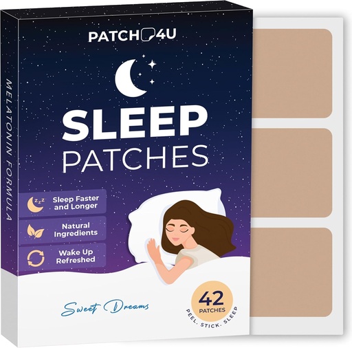 [BRSROHAFDEPGMH37] Schlafaufnäher für Erwachsene Extrastärke | Easy-to-Apply Sleep Patch mit Melatonin & Valerian | Relax & Wake Up Refreshed | Long-Lasting Night Comfort für Herren & Frauen | 42 Aufnäher