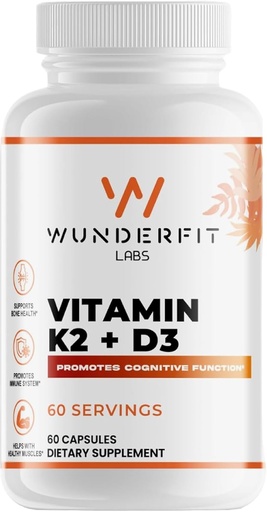 [BRSROHT6DN5GM3L6] Vitamin K2 + D3, Capsules, 60 Servings