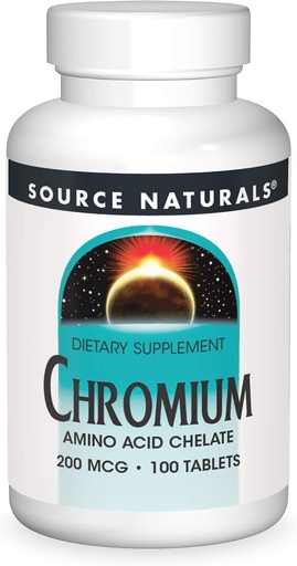 [BRSWI2QEBQCQMET6] Source Naturals, Inc. Chromium Chelate 200mcg 100 Tablet