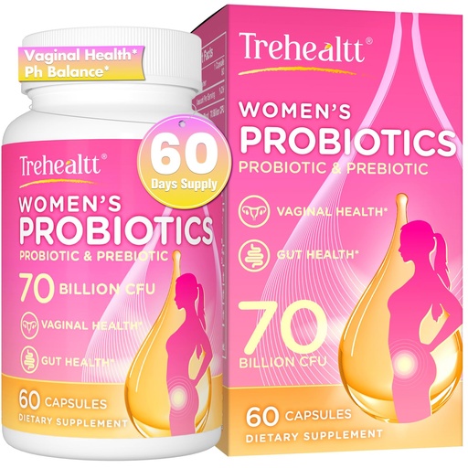 [BRSROHAFBUPRGH3K] 70 Billion CFUs Vaginal Probiotics, PH Balance with Probiotic & Prebiotic & D-Mannose, Women Probioticos for Odor & Flora, Yeast, vag, Urinary Health, GMO-Free, 60 Days Supply