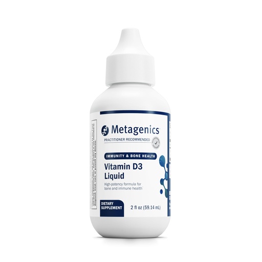 [BRSWIEILO4ABWGA3] Metagenics Vitamin D3 Liquid Supplement - High Absorbency & Easy to Swallow Liquid Vitamin D3 for Bone Health & Immune Support* - Suitable for Kids - 2 fl oz - 2,275 Servings