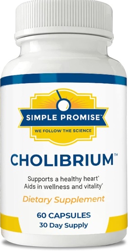 [BRSRMBL2OZ7BS2D7] Simple Promise - Cholibrium - Mushroom Supplement with Lions Mane - Heart and Cholesterol Support, 60 Capsules
