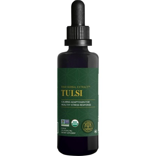 [BRSWGAA2CAPBUH3X] Global Healing Center - Organic Tulsi (Holy Basil Leaf Extract) Vegan Liquid Supplement Drops (Organic Basil) - Bioavailable Herb for Normal Stress Response, Natural Energy & Immune Support