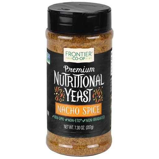 [BRSWYEAYAEMGMF3P] Frontier Co-op Nacho Spice Nutritional Yeast Blend med vitamin B12, 7.30 oz - För Popcorn, Snacks, Pasta och Soup