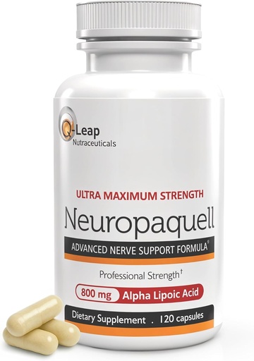 [BRSWKZL3PMPRM2T2] Platinum Health Alpha Lipoic Acid för Neuropathy Nerve Pain Support, Supplement, B Vitaminer, L Arginine, All Natural Maximum Strength Neuropaquell för obehag i fötter, hand, tår,120 kapslar,800mg