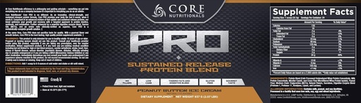 [BRSWI2T6CIFBAADM] Core Nutritionals Core PRO - 29 Servings - Peanut Butter Ice Cream
