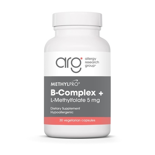 [BRSWGYLYCUFAMEY3] MethylPro B Complex + L-Methylfolate 5 mg - Bioavailable Methylated Vitamin Blend - Supports Energy and Stress - Vegetarian & Hypoallergenic - 30 Servings - 30 Capsules