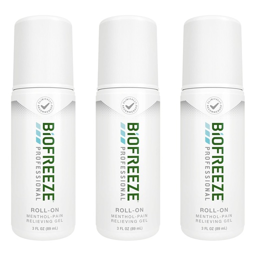 [BRSWGZQBORYAGFDV] Biofreeze Professional Schmerzentlastungsrolle auf für Knie, Neck, Hüfte, Gelenk, &amp; Schulter, Einfache Rückenschmerzen Schmerzen Schmerzlinderung, Sore Muskelentlastung, Roll-On Menthol Gel 3 Fl Oz (Pack mit 3)