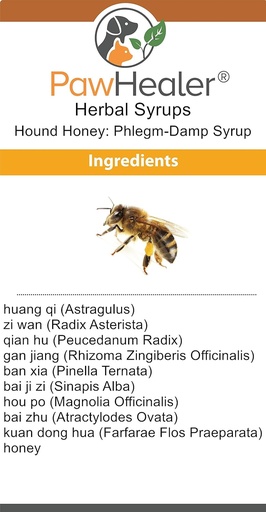 [BRSWKHYQOYAR4HT4] PawHealer Phlegm Damp Cough Syrup: Hound Honey® - (5 fl oz) Natural Herbal Remedy for Symptoms of Wet Cough - Tastes Good - Easy to Administer