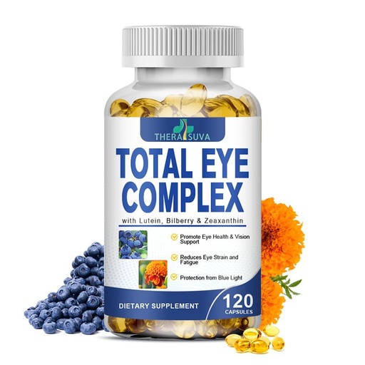 [BRSROAD6O4HBAFLA] TheraSuva Total Eye Complex - Lutein + Bilberry + Zeaxanthin + Citrus Bioflavonoids - Ultra Vision Support Supplement for Healthy Eyes, 2 Month Supply, 120 Softgels