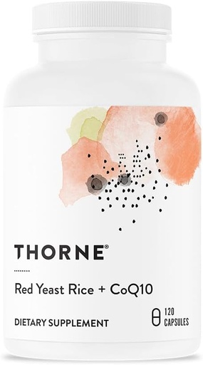 [BRSWIY3QOEHGK2L4] THORNE - Red Yeast Rice + CoQ10 - Maintain Healthy Cholesterol Levels & Supports Cardiovascular Health - Added Antioxidant Support* - Gluten-Free, Dairy-Free - 120 Servings