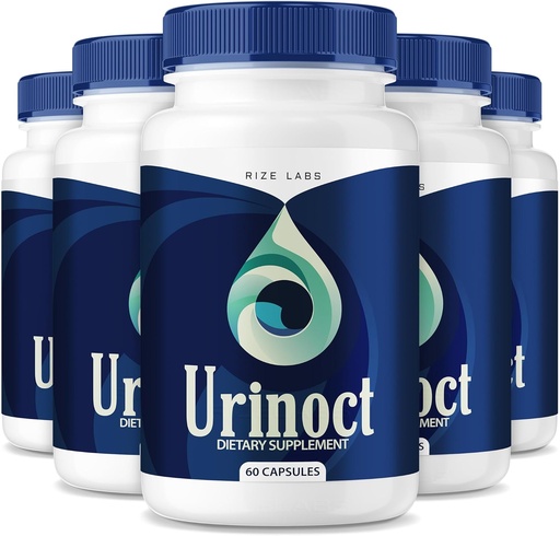 [BRSROGICDJYQOD3O] rize labs Urinoct Prostate Supplement, Bladder Health, Advanced Function Formula, Organic Herbal Blend, Flush for Flow - Pack of 5(300 Capsules)