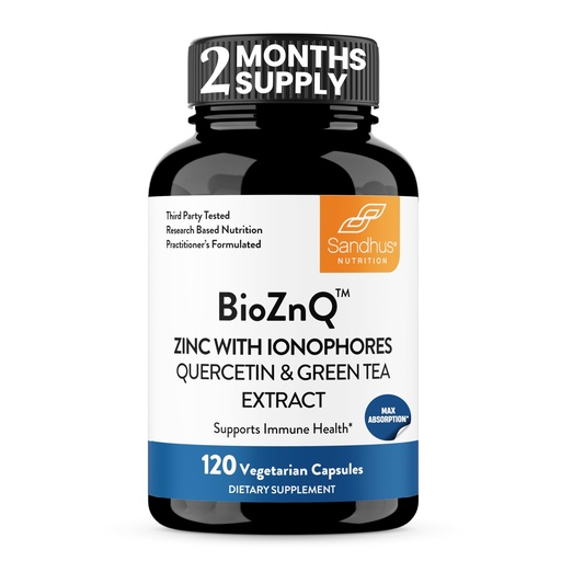 [BRSWY2YZC4CRMYD6] Sandhu's Zinc Supplement with Ionophores| Quercetin & Green Tea Extract for Superior Absorption and High Potency| 800mg Vegetarian Capsules 120 Count (Pack of 1)| Immune Support for Men & Women