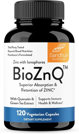 [BRSWY2YZC4CRMYD6] Sandhu's Zink Supplement with Ionophores| Quercetin & Green Tea Extract for Superior Absorption and High Potency| 800mg Vegetarian Capsules 120 Count (Pack of 1)| Immune Support för Män & Kvinnor