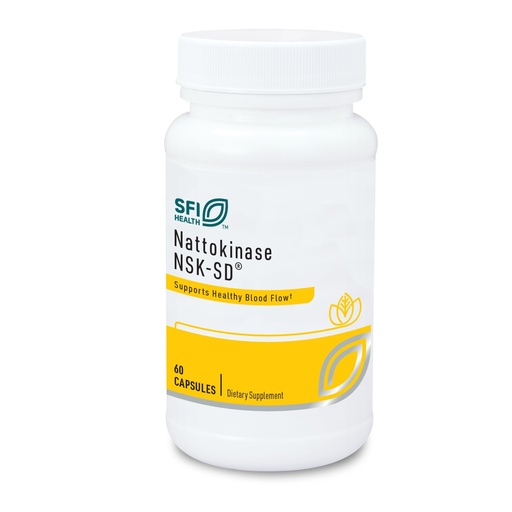 [BRSWIGA7DINQEYLG] Klaire Labs SFI Health Nattokinase NSK-SD - Proteolytic Enzyme for Cardiovascular Support, Dairy & Gluten-Free (60 Capsules)