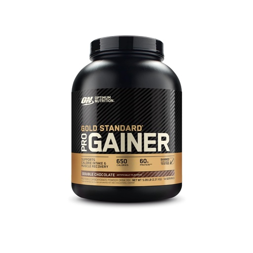 [BRSWIY34CF5BK2D6] Optimum Nutrition GS Pro Gainer Weight Gainer Protein Powder, Double Chocolate, 5.09 Pounds (Packaging May Vary)