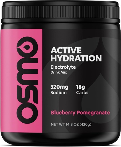 [BRSWYHALOINBA3LJ] Osmo Active Hydration Electrolyte Powder (20 서빙) - 나트륨, 마그네슘, 칼륨, 탄수화물 및 비타민, 사탕수수수수 - 모든 자연, 3X 패스너 Hydration, Boosts Power & Endurance, 블루 베리