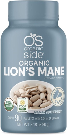 [BRSRM2QOO4CG22A6] | Lions Manes Mane Tablets | 100% Pure Organic | USDA Certified | Non-GMO, Plant-Based Memory & Focus Support | 1,120 Mg Per Serving | 90 Tablets