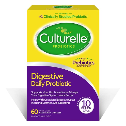 [BRSWGZYHAUBBQC3H] Culturelle Daily Probiotic, Digestive Health Capsules, 60 Count