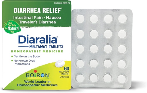 [BRSWGBIYAR7AKCTV] Boiron Diaralia Tablets for Diarrhea Relief, Gas, Bloating, Intestinal Pain, and Travler's Diarrhea - 60 Count