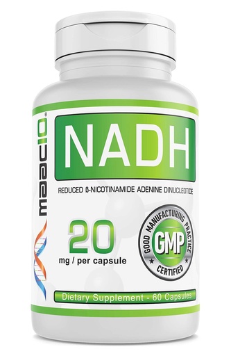 [BRSW2GQBBAHGOFL4] MAAC10 NADH Supplement 20mg Each 60 Capsules for Energy, Fatigue, Mental Focus & NAD+ Longevity Support | Pharmaceutical Grade 99% Pure NADH