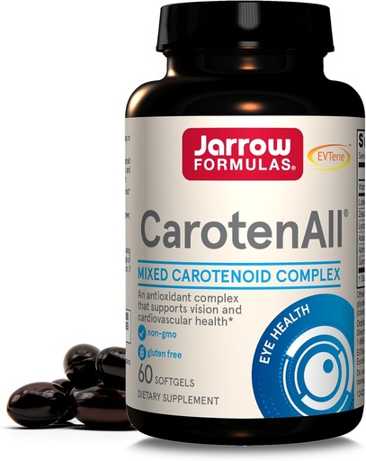 [BRSWIY32BQOB4FTU] Jarrow Formulas® CarotenAll, Dietary Supplement, Antioxidant Support for Vision and Cardiovascular Health, 60 Softgels, Up to a 60 Day Supply