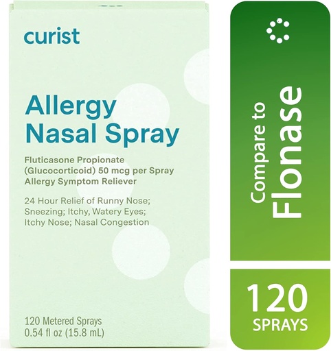 [BRSWGBDYBF4AY3TK] Curist Allergy Spray (120 Sprays per Bottle) 50 mcg Per Spray - Daily Allergy Spray