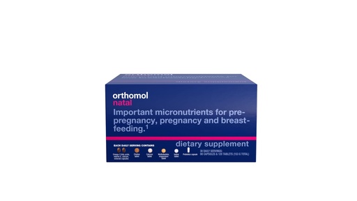 [BRSWIYQRAADGC3TU] Orthomol Natal, Natal Supplement, Supports Health for Pre-Pregnancy, Pregnancy, and Breastfeeding, Tablets and Capsule Supplement, 30 Count (Pack of 1)