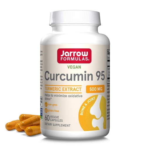 [BRSWIYQBBAJWY3DM] Jarrow Formulas Curcumin 95 Supplement - Turmeric Extract Supplement, 500 mg for Antioxidant & Joint Support, 60 Capsules