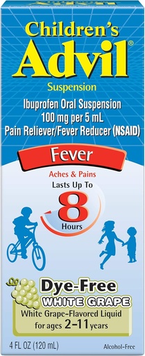 [BRSWGYI2DIPQO2YU] Advil Children's Suspension Sugar Free, Dye Free, Berry 4 oz (Pack of 2)