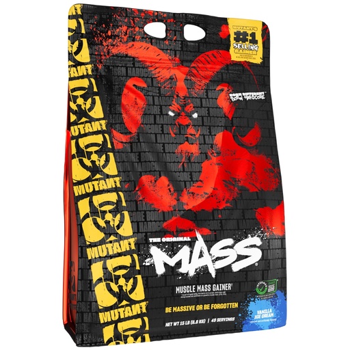 [BRSWIGYNA54RA2LE] Mutant Mass | Weight Mass Gainer Protein Powder - high Calorie Protein Powder for Muscular Mass - Vanilla Ice Cream - 15 Pound