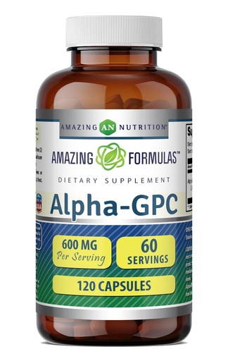 [BRSROAAPOYMBEEL4] Amazing Formulas Alpha GPC Supplement | 600 Mg Per Serving | 120 Capsules | Non-GMO | Gluten Free | Made in USA