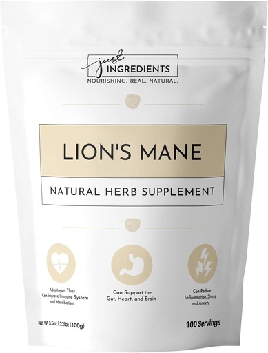 [BRSRAFAHOYMRQDLO] JUST INGRÉDIENTS Lion Organique (en anglais seulement) Poudre de Mane (en anglais seulement) 100 portions 100% bio et supplément végétalien (en anglais seulement) Riche en nutriments pour le bien-être général (en anglais seulement) Aucun additif artificiel