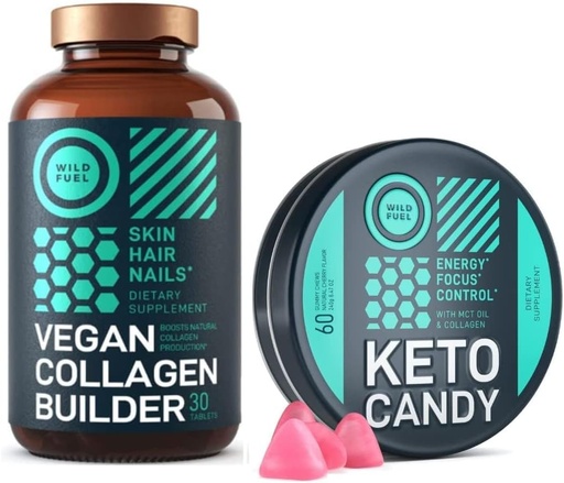[BRSRMYA3CEGQAEQ6] WILD FUEL Keto Candy with MCT Oil and Collagen and Vegan Collagen Builder Bundle