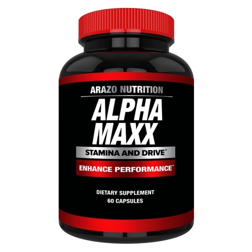 [BRSWKFI7O4NA2E3A] Arazo Nutrition Alphamaxx Health Supplement - Ginseng, Muira Puama, Tribulus Terrestris - 60 Herbal Pill