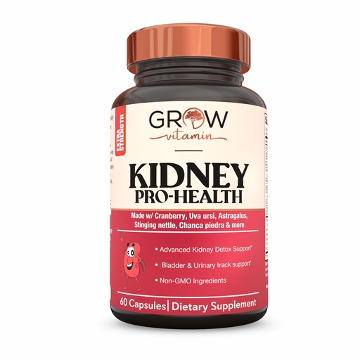 [BRSRMZIRDINQKA35] grow vitamin Premium Kidney Cleanse Supplement – Powerful Kidney Support Formula with Cranberry Extract Helps Support Healthy Kidneys & Urinary Tract Support– 60 Vegetarian Capsules