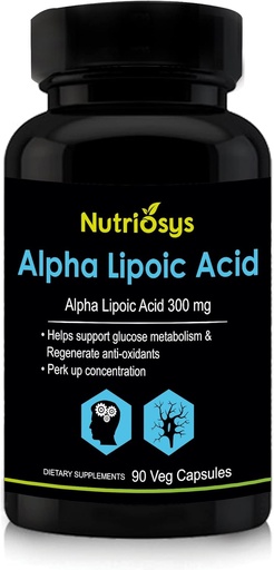 [BRSWGFA5BAJRYH3L] ALA Supplement – Alpha Lipoic Acid 300mg | 90 Veg Capsules | Organic Antioxidant Support | Alpha-Lipoic Acid | Acido Alfa Lipoico | Alpha Lipoic | Lipoic Acid | ALA Capsules