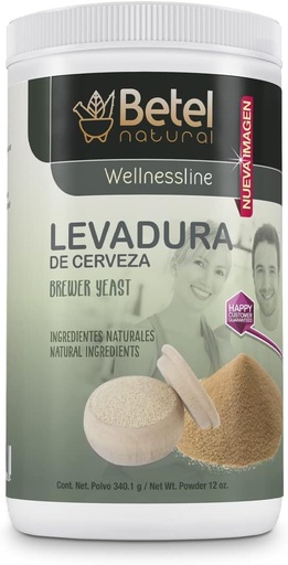 [BRSWKFQFAYFAKF3Y] Levadura de Cerveza Polvo | Brewers Yeast Powder by Betel Natural | Healthy Source of B Vitamins and More | Debittered - 12 Ounce