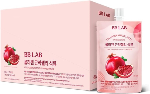 [BRSRAEIHORYGYDLA] BB LAB Collage Konjac Jelly (10 paquets/52. 9 oz) - 5 Calies, Sugar- Free, Collage de peix Peptide 1000 mg, Clonu/ Djlely Zero Jely Deser, Dioneary Fiber, Guten-Free