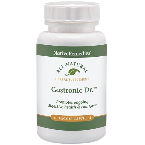 [BRSWIYQ5BYOW2G3Y] Native Remedies Gastronic Dr. - All Natural Herbal Supplement for Healthy Digestion and Comfort After Meals - Promotes a Healthy Stomach Lining and Balanced Stomach Acid Levels - 60 Veggie Caps